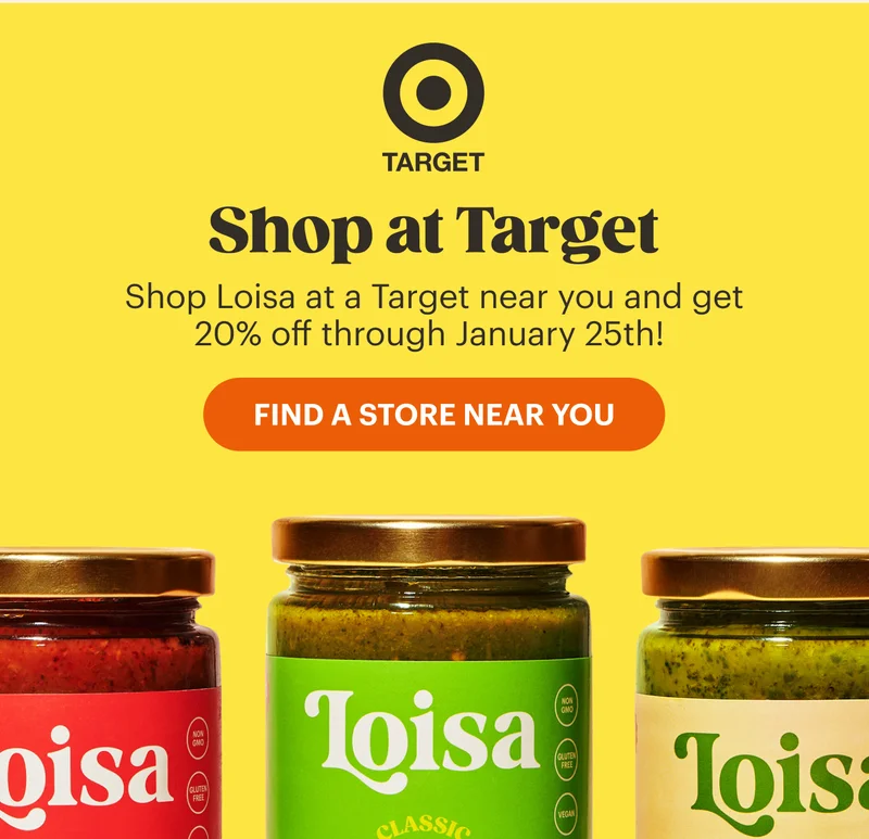 Shop at Target | Shop Loisa at a Target near you and get 20% off through January 25th! Find A Store Near You