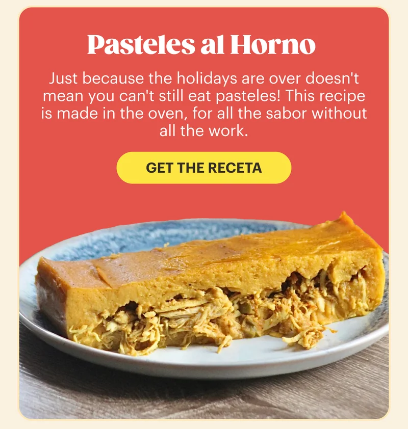 Pasteles al Horno  Just because the holidays are over doesn't mean you can't still eat pasteles! This recipe is made in the oven, for all the sabor without all the work. | GET THE RECETA