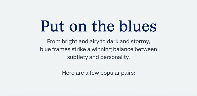 Put on the blues