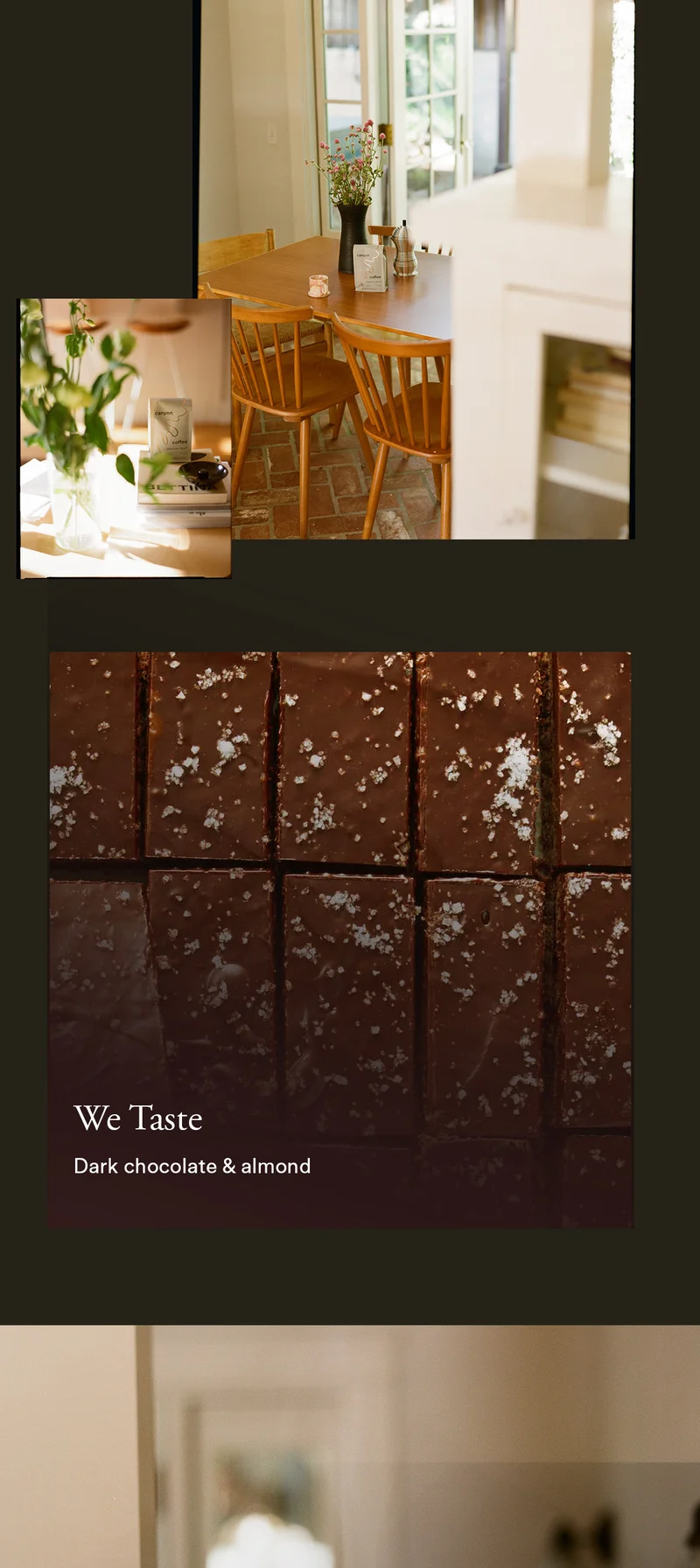 We Taste: Dark Chocolate and almond