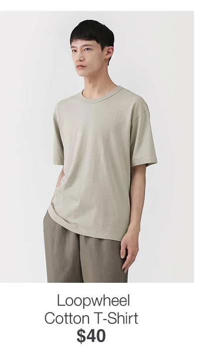 Shop Loopwheel Cotton T-Shirt