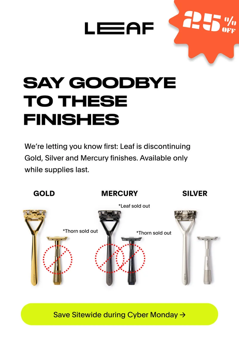 Say goodbuy to Mercury, Gold and Silver finishes, going fast