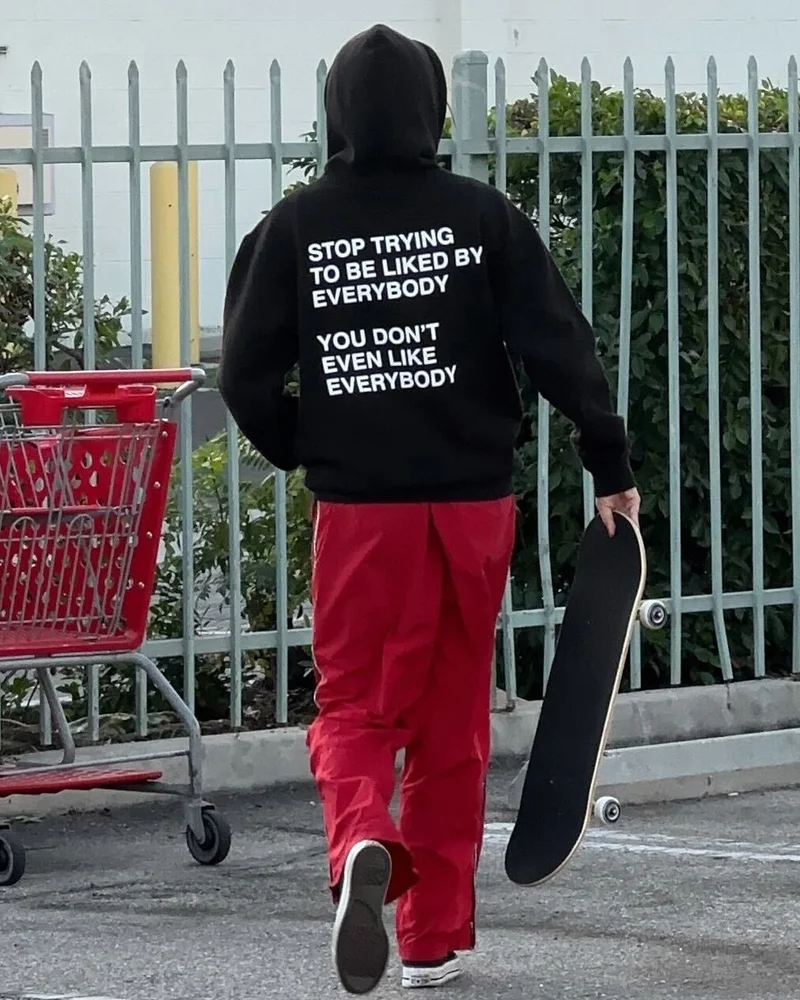 Stop Trying Hoodie image