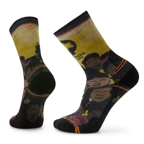 Outdoor Afro Hike Print Crew Socks