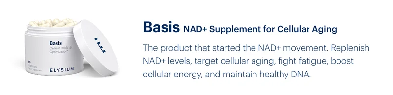 Basis NAD+ Supplement for Cellular Aging | The product that started the NAD+ movement. Replenish NAD+ levels, target cellular aging, fight fatigue, boost cellular energy, and maintain healthy DNA.