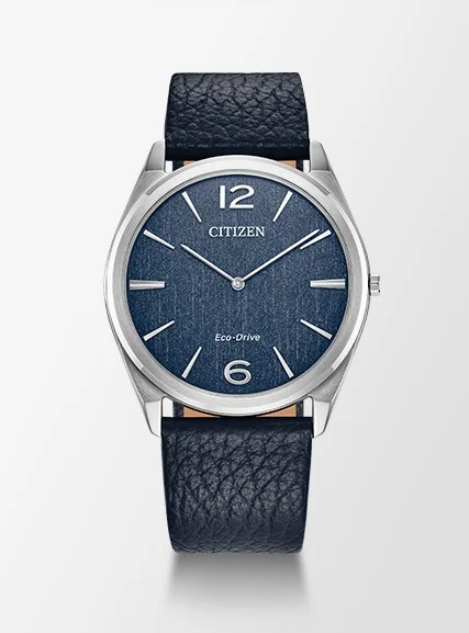 Suratto Blue Dial Leather Strap