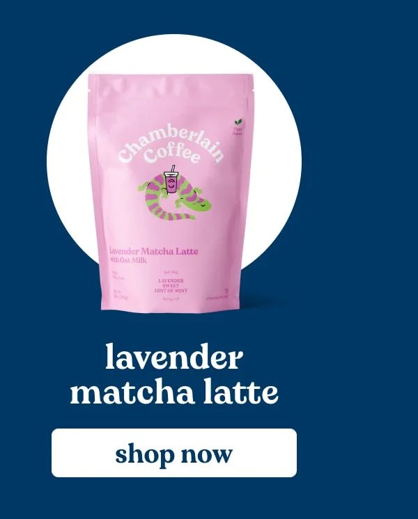 lavender matcha latte
