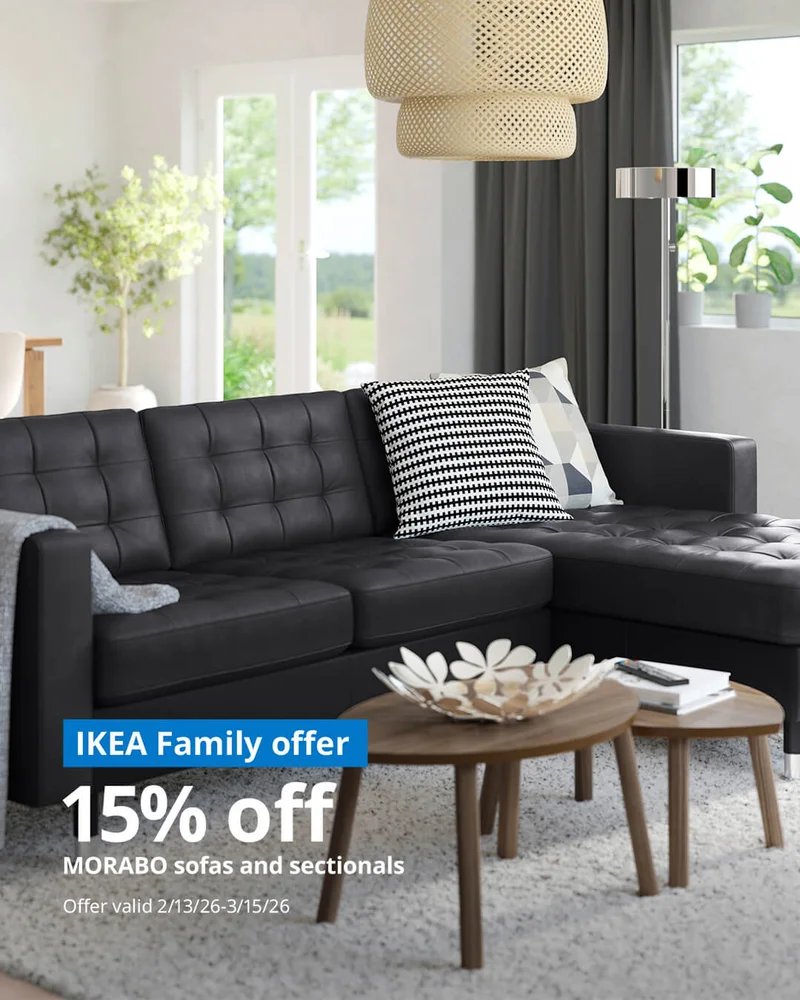 MORABO black leather sofa