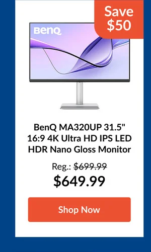 BenQ MA320UP 31.5inches 16:9 4K Ultra HD IPS LED HDR Nano Gloss Monitor