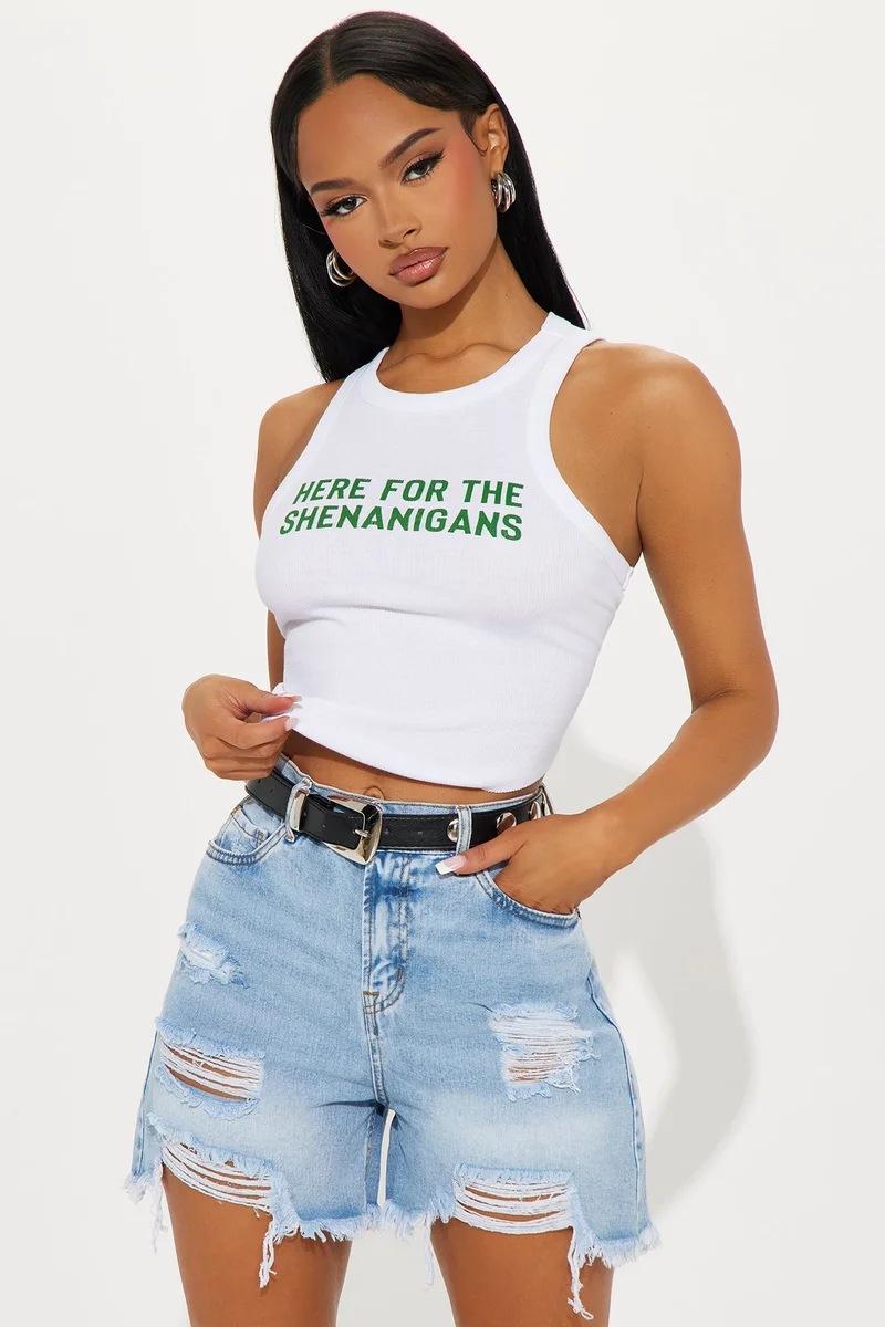 Image of Here For The Shenanigans Tank - White