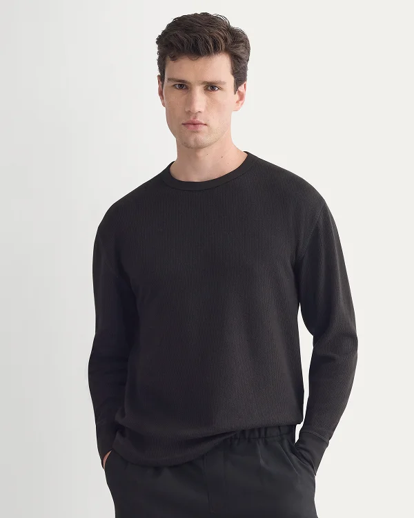 Image | Thermal Crew in Cozy Waffle | Black
