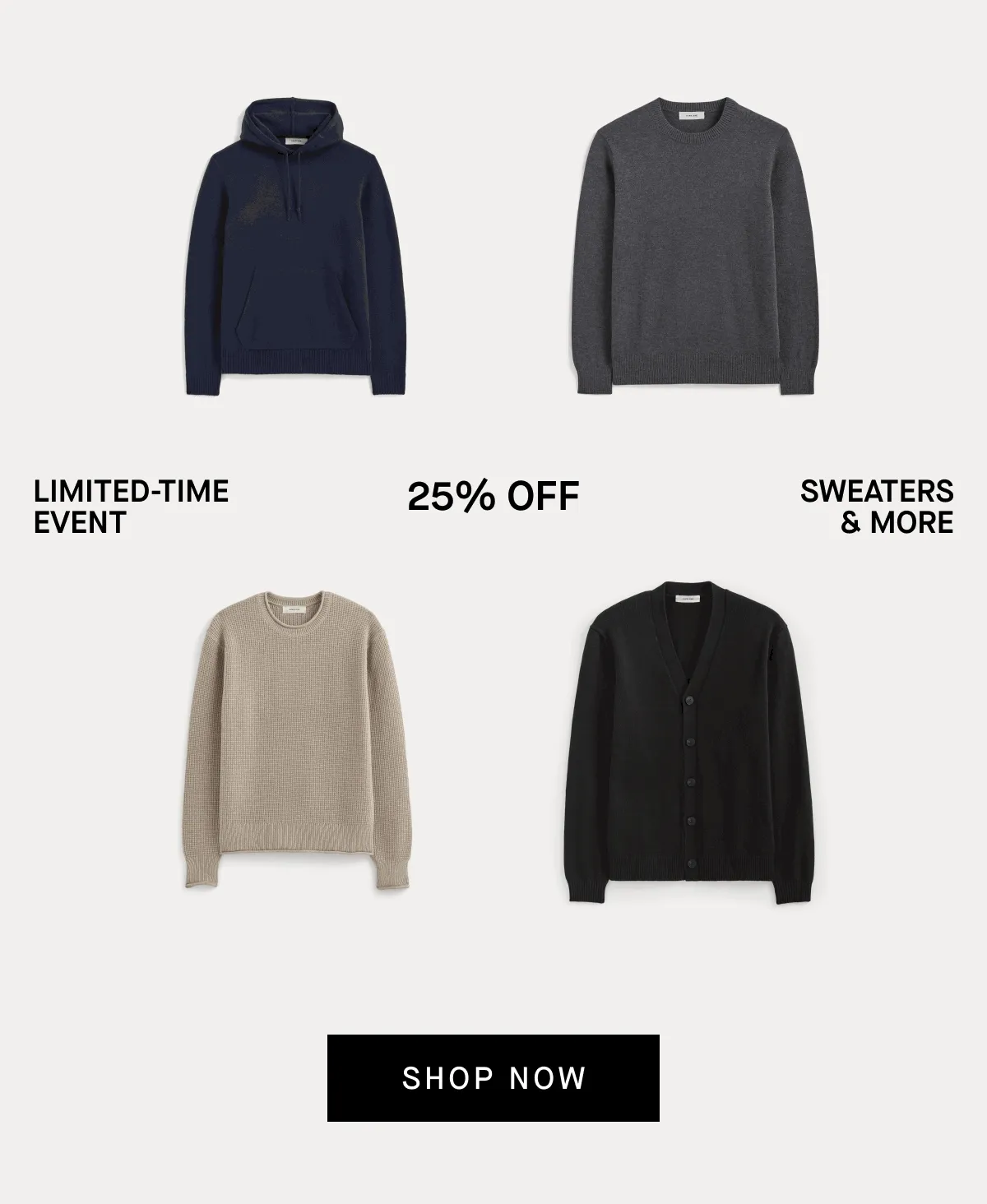 Everlane | Limited-Time Event |  25% Off Sweaters & More | Shop Now