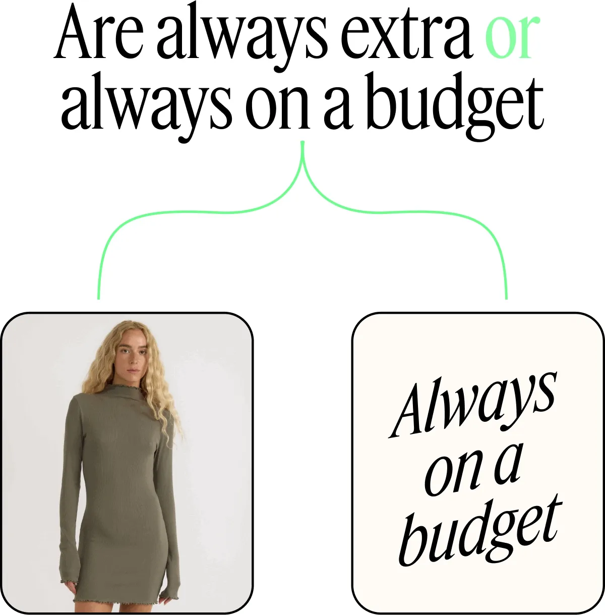 Are always extra or always on a budget