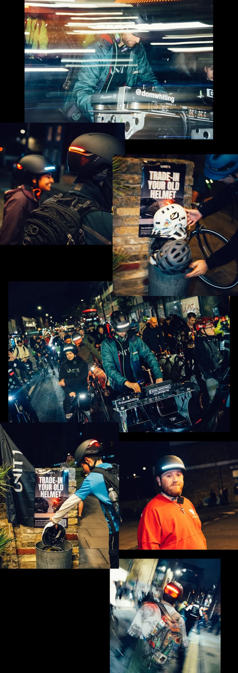 Text banner promoting smart helmets as a perfect holiday upgrade for commuting or weekend rides.