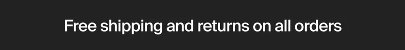 Free shipping and returns on all orders