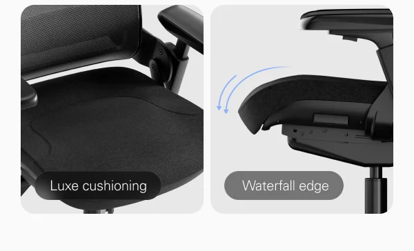 Luxe cushioning, Waterfall edge
