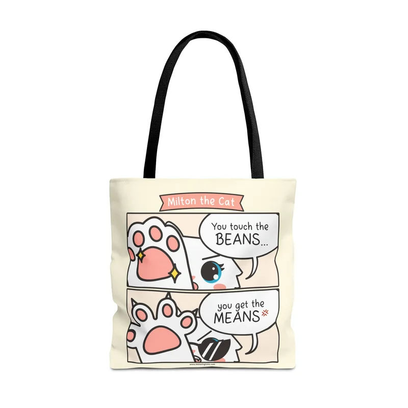 Image of Touch The Beans & Get The Means Comic Tote Bag
