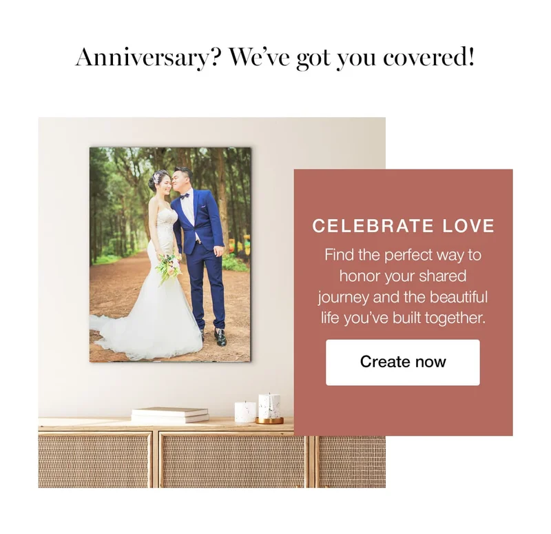 Anniversary? We've got you covered! Celebrate love. Find the perfect way to honor your shared journey and the beautiful life you've built together.