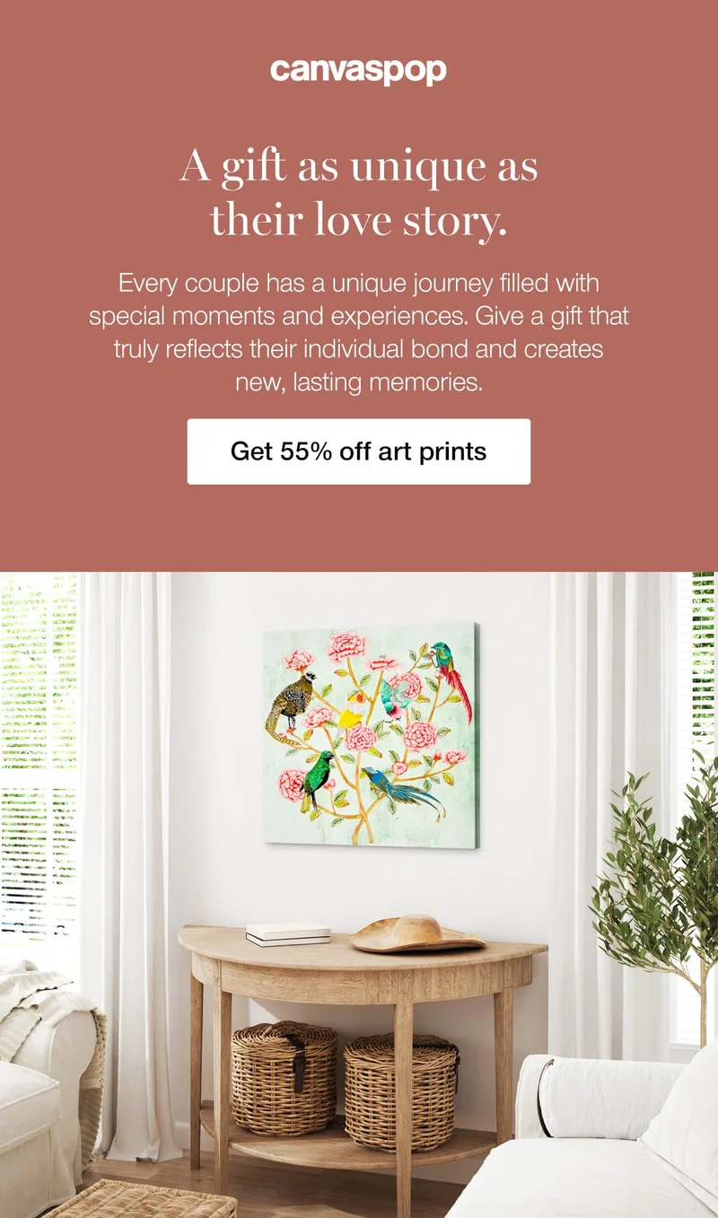 A gift as unique as their love story. Every couple has a unique journey filled with special moments and experiences. Give a gift that truly reflects their individual bond and creates new, lasting memories.