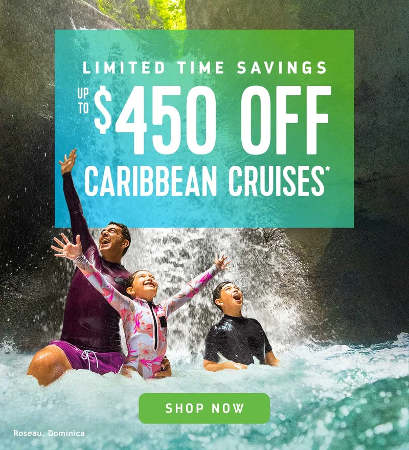 UP TO $450 OFF CARIBBEAN CRUISES