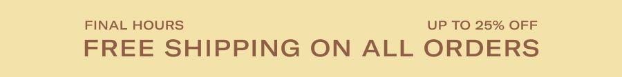 Free Shipping On All orders