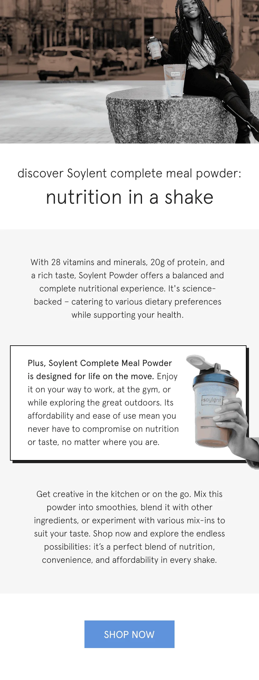 discover Soylent complete meal powder