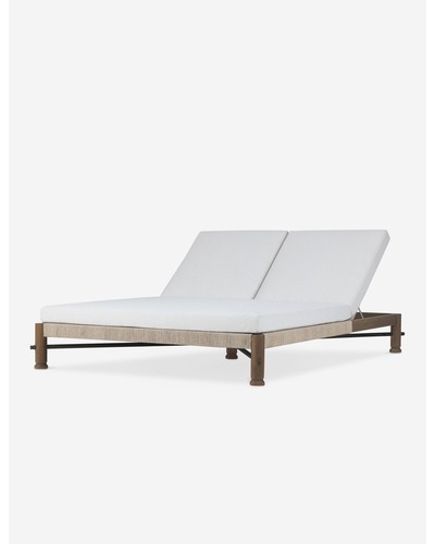 Finnegan Indoor / Outdoor Double Chaise by Amber Lewis x Four Hands-Natural