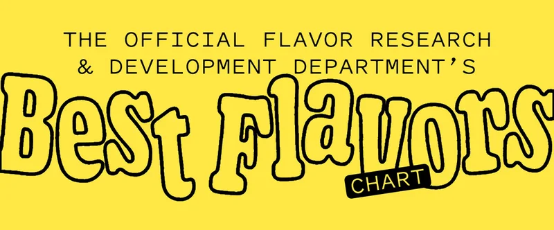 THE OFFICIAL FLAVOR RESEARCH & DEVELOPMENT DEPRATMENT'S BEST FLAVORS CHART