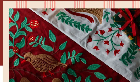 New embroidered Tree Skirts