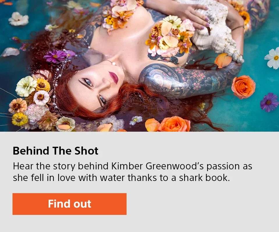 Behind The Shot | Hear the story behind Kimber Greenwood's passion as she fell in love with water thanks to a shark book. | Find out