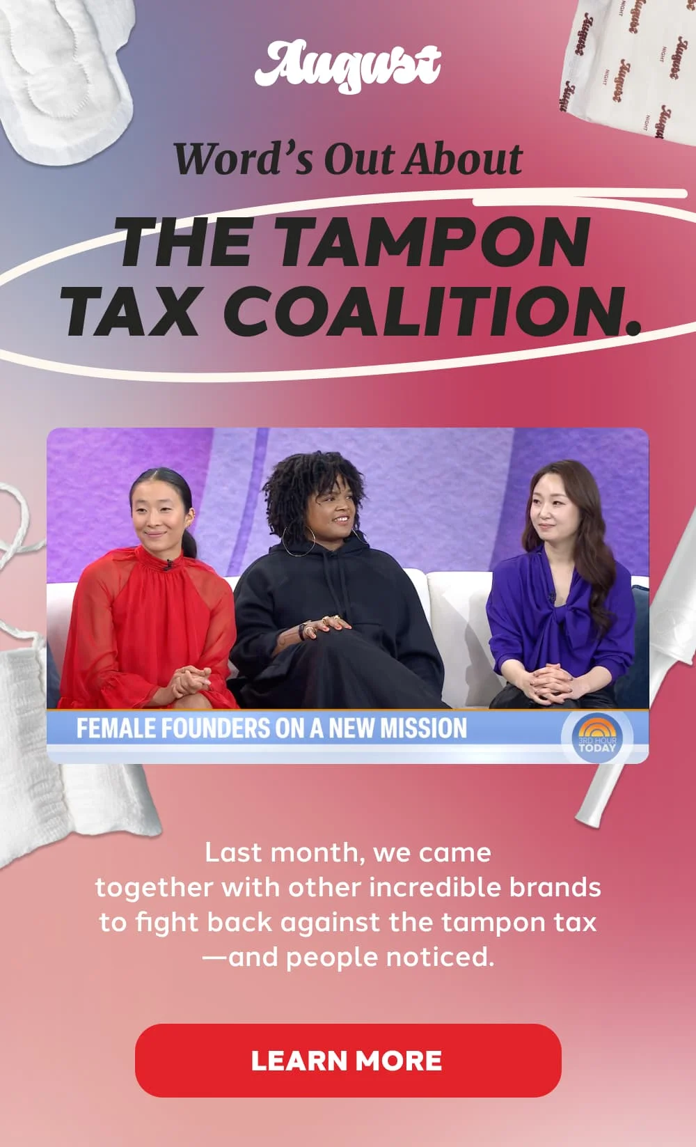 Word’s Out About the Tampon Tax Coalition.