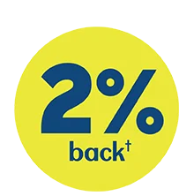 2% back on purchases