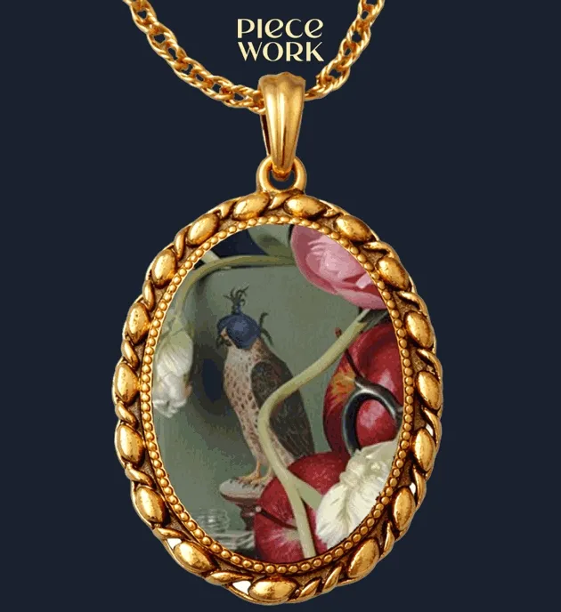 Piecework: a cameo necklace with a preview of details from the Once Upon A Time puzzle