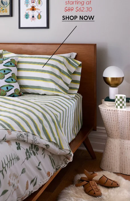 Off-Set Stripe Brushed Cotton Sheet Set