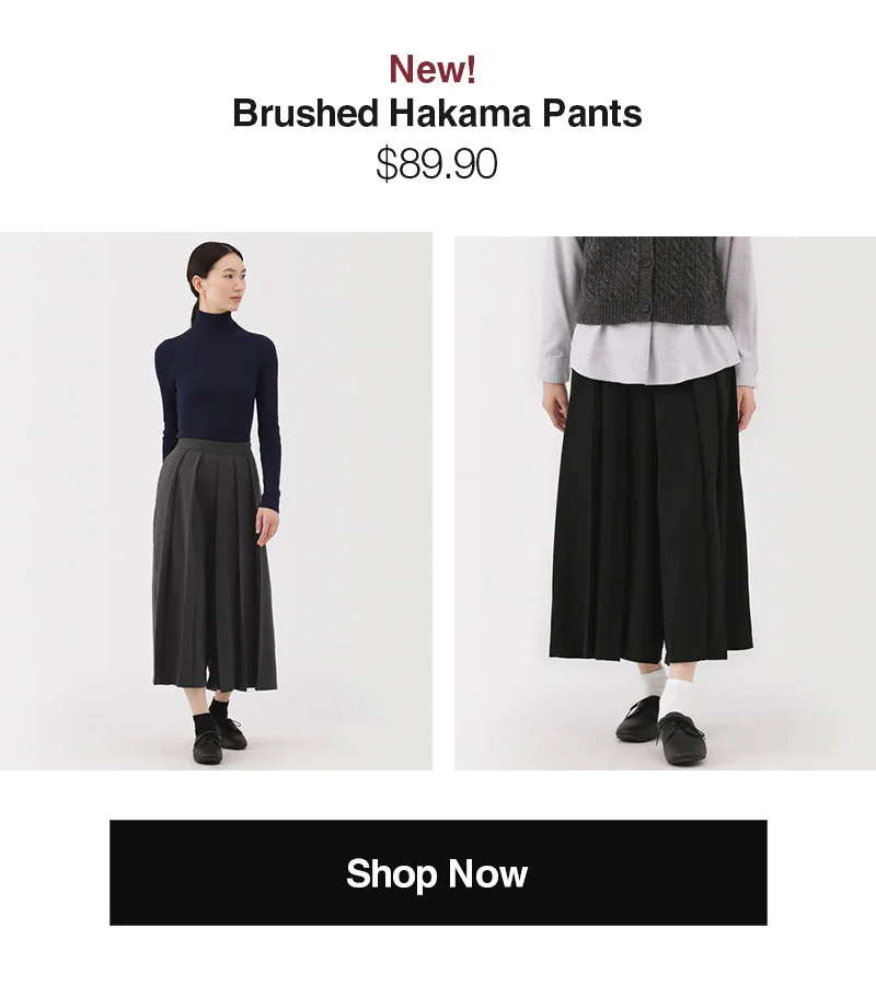 Shop New Brushed Hakama Pant