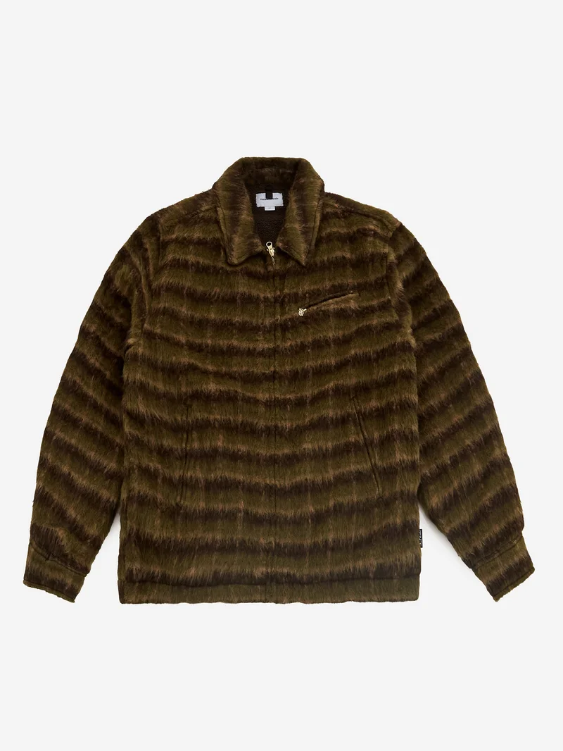 Image of thisisneverthat Brushed Wool Check Jacket - Dark Brown