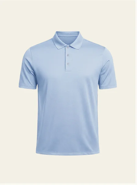 All In Active Men's Polo in Blue Mist