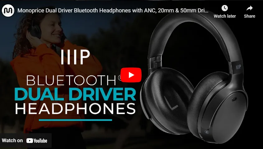 Monoprice Bluetooth Dual Driver Headphones
