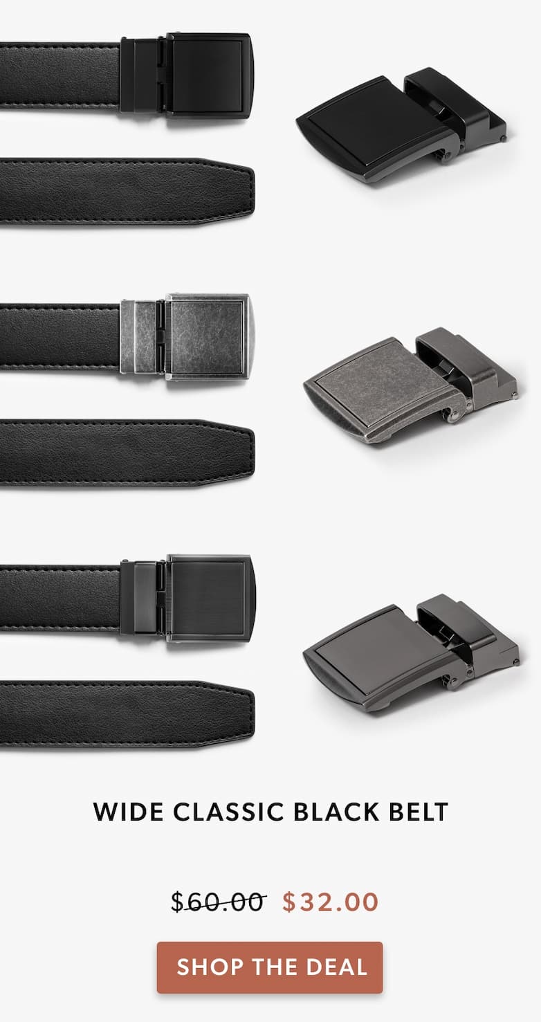 Shop Wide Black Belt