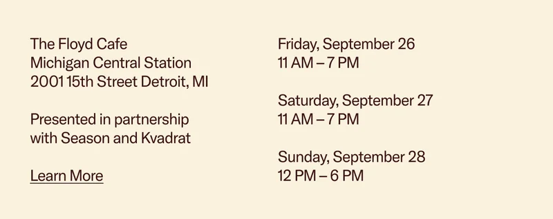 The Floyd Cafe is open at Season Fair from September 26-28. Learn More