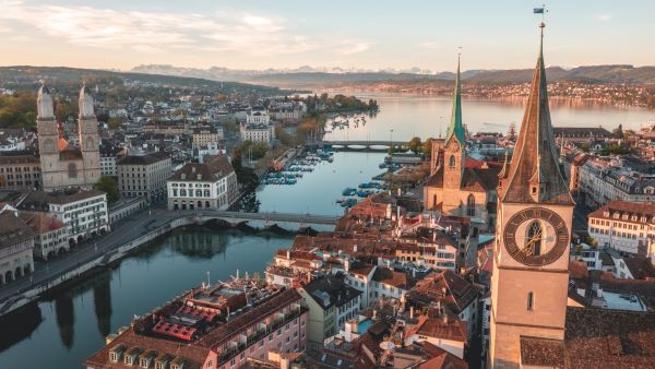 Scenic view of Zurich, Switzerland