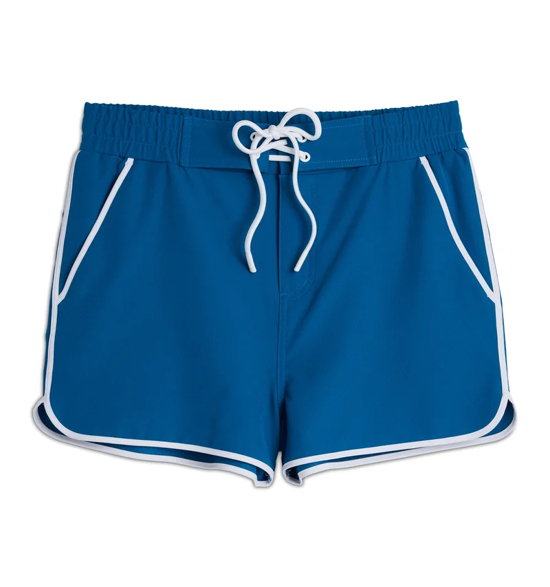 Image of Swim 2.5" High Waisted Board Shortie - Marina Blue