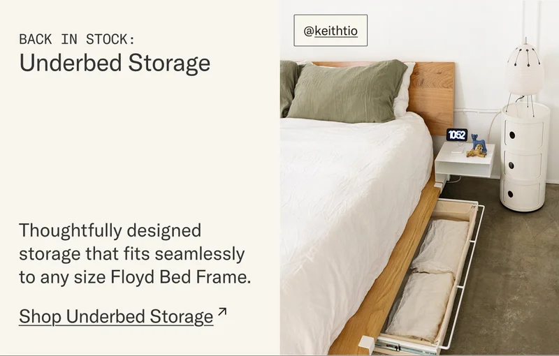 Back in Stock! The Underbed Storage. Shop Now