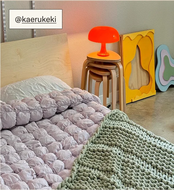 Loi Doan's (@kaerukeki) cozy bedroom, featuring The Bed Frame & Headboard