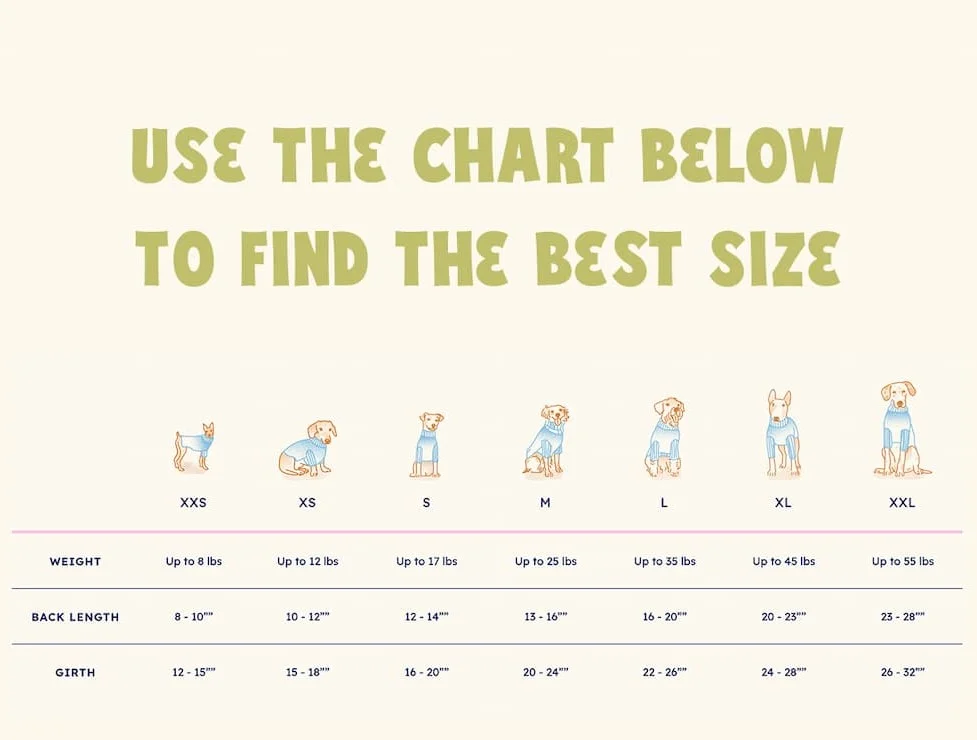 Use the chart below to find the best size.