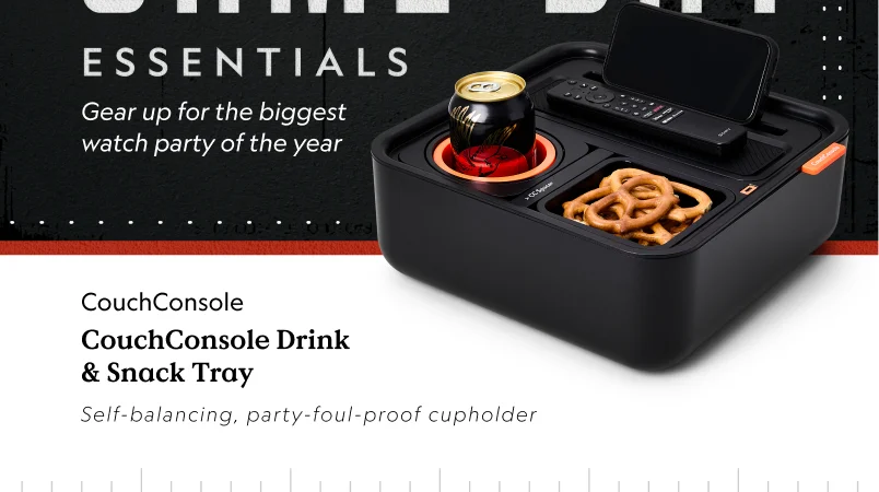 CouchConsole Drink & Snack Tray