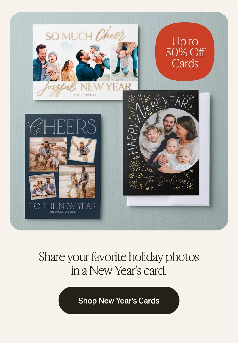 Flash Sale, 50% Off Almost Everything, Free Shipping on Cards