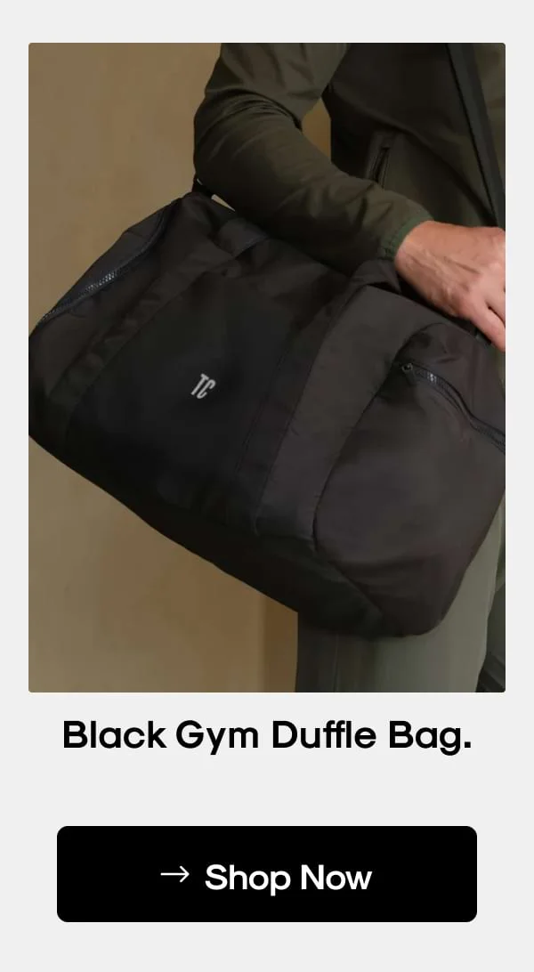 Black Gym Duffle Bag.