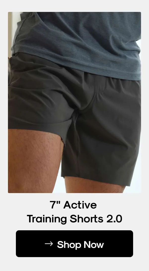 7" Black Active Training Shorts
