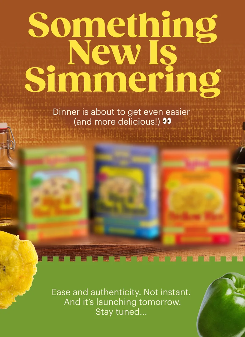 Something New is Simmering 👀 Dinner is about to get even easier (and more delicious!)   Ease and authenticity. Not instant. And it’s launching tomorrow. Stay tuned…